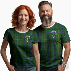 Henderson (MacKendrick) Scottish Tartan T-shirt with Crest – Authentic Clan Apparel
