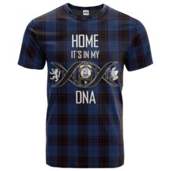Home (Hume) Clan DNA In Me Tartan Crest T-Shirt