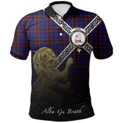 Home Modern Polo Shirts Tartan Crest Celtic Scotland Lion