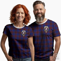 Home (or Hume) Scottish Tartan T-shirt with Crest – Authentic Clan Apparel
