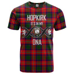 Hopkirk Clan DNA In Me Tartan Crest T-Shirt