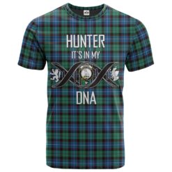 Hunter Ancient Clan DNA In Me Tartan Crest T-Shirt