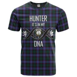Hunter Modern Clan DNA In Me Tartan Crest T-Shirt