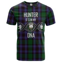 Hunter of Peebleshire Clan DNA In Me Tartan Crest T-Shirt