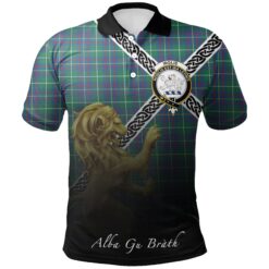 Inglis Ancient Polo Shirts Tartan Crest Celtic Scotland Lion