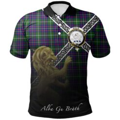 Inglis Modern Polo Shirts Tartan Crest Celtic Scotland Lion