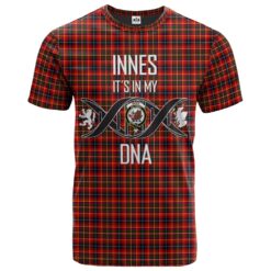 Innes Modern Clan DNA In Me Tartan Crest T-Shirt