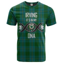 Irving of Bonshaw Clan DNA In Me Tartan Crest T-Shirt