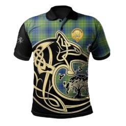 Johnston Ancient Clan Polo Shirt Viking Wolf