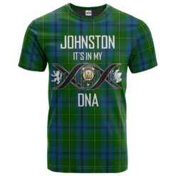 Johnston (Johnstone) 01 Clan DNA In Me Tartan Crest T-Shirt