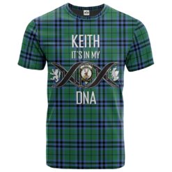 Keith Ancient Clan DNA In Me Tartan Crest T-Shirt