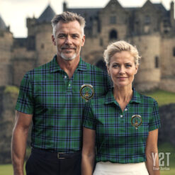 Keith Clan Tartan Polo with Crest - Authentic Scottish Apparel