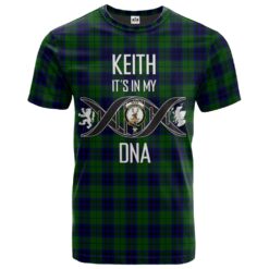 Keith Modern Clan DNA In Me Tartan Crest T-Shirt