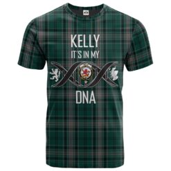 Kelly of Sleat Hunting Clan DNA In Me Tartan Crest T-Shirt