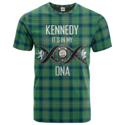 Kennedy Ancient Clan DNA In Me Tartan Crest T-Shirt