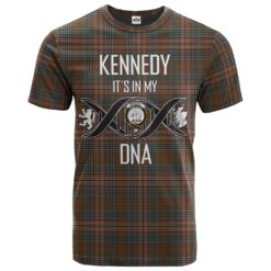 Kennedy Weathered Clan DNA In Me Tartan Crest T-Shirt
