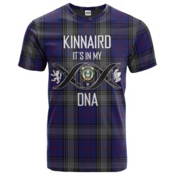 Kinnaird Clan DNA In Me Tartan Crest T-Shirt