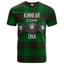 Kinnear Clan DNA In Me Tartan Crest T-Shirt