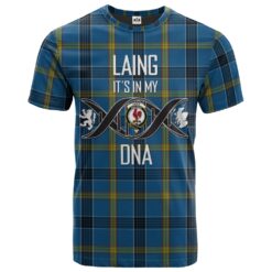 Laing Clan DNA In Me Tartan Crest T-Shirt