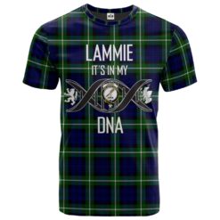 Lammie Clan DNA In Me Tartan Crest T-Shirt