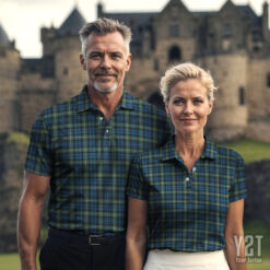 Lamont Ancient Scottish Clan Tartan Polo Shirt - Authentic Heritage Apparel