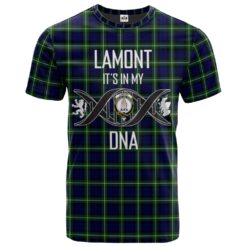 Lamont Modern Clan DNA In Me Tartan Crest T-Shirt