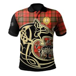 Langlands Clan Polo Shirt Viking Wolf