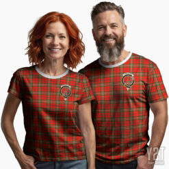 Langlands Scottish Tartan T-shirt with Crest – Authentic Clan Apparel