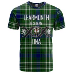 Learmonth Clan DNA In Me Tartan Crest T-Shirt