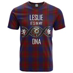 Leslie J Cant Clan DNA In Me Tartan Crest T-Shirt