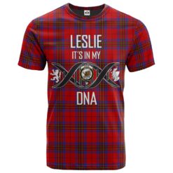 Leslie Modern Clan DNA In Me Tartan Crest T-Shirt