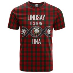 Lindsay 03 Clan DNA In Me Tartan Crest T-Shirt