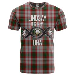 Lindsay Dress Red Clan DNA In Me Tartan Crest T-Shirt