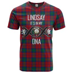 Lindsay Modern Clan DNA In Me Tartan Crest T-Shirt