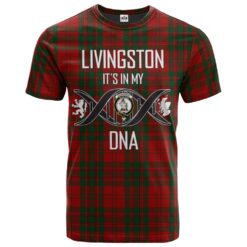 Livingston (MacLea) 01 Clan DNA In Me Tartan Crest T-Shirt