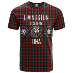Livingston (MacLea) 03 Clan DNA In Me Tartan Crest T-Shirt