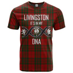 Livingston (MacLea) Clan DNA In Me Tartan Crest T-Shirt