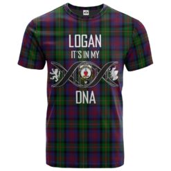 Logan 03 Clan DNA In Me Tartan Crest T-Shirt