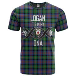 Logan Ancient Clan DNA In Me Tartan Crest T-Shirt