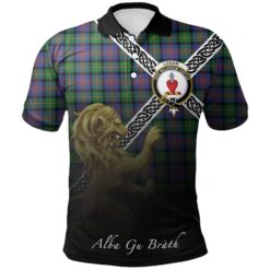 Logan Ancient Polo Shirts Tartan Crest Celtic Scotland Lion
