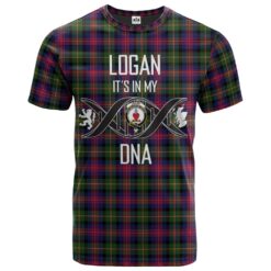 Logan Modern Clan DNA In Me Tartan Crest T-Shirt