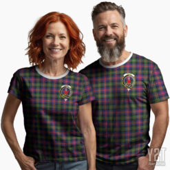 Logan Scottish Tartan T-shirt with Crest – Authentic Clan Apparel