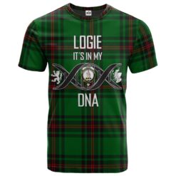 Logie Clan DNA In Me Tartan Crest T-Shirt