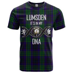 Lumsden Green Clan DNA In Me Tartan Crest T-Shirt