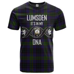 Lumsden Hunting Clan DNA In Me Tartan Crest T-Shirt