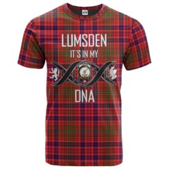 Lumsden Modern Clan DNA In Me Tartan Crest T-Shirt