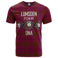 Lumsden of Clova Clan DNA In Me Tartan Crest T-Shirt