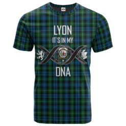 Lyon Clan DNA In Me Tartan Crest T-Shirt