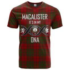 MacAlister of Glenbarr Clan DNA In Me Tartan Crest T-Shirt