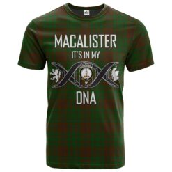 MacAlister of Glenbarr Hunting Clan DNA In Me Tartan Crest T-Shirt